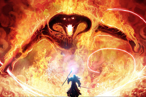 Poster O Senhor dos Anéis - The Lord of the Rings - Gandalf e Balrog - Filmes