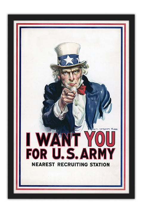 Poster I Want You For U.S. Army - Tio Sam - Clássico - Retrô