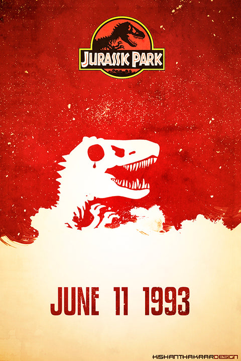 Poster  Jurassic Park - Vintage - Retrô - Filmes