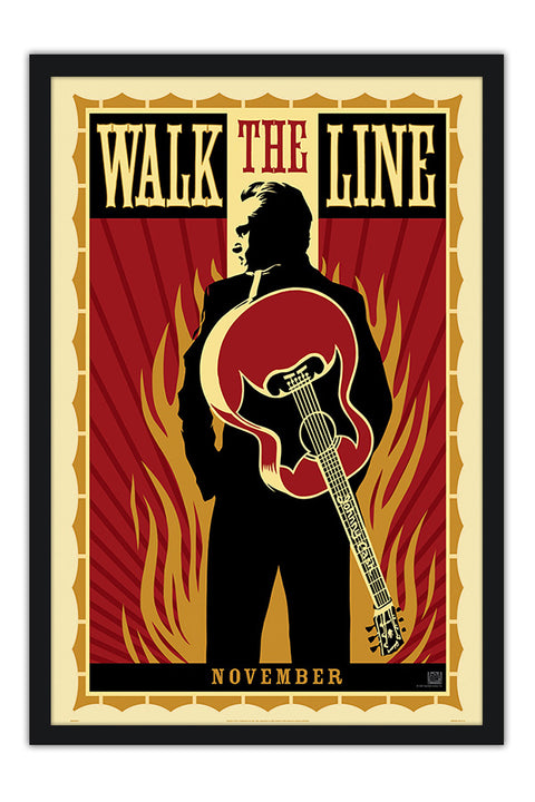 Poster Retrô Walk The Line - Johnny Cash - Filmes