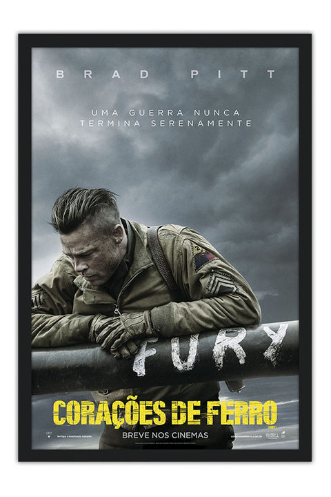 Poster Brad Pitt Fury Corações de Ferro - Filmes