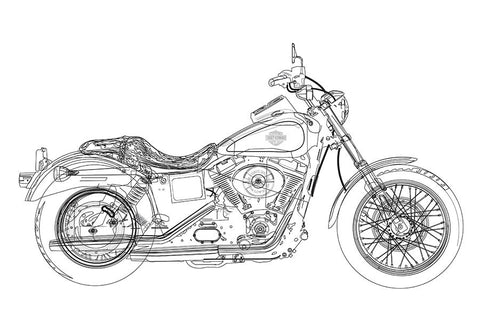 Poster Harley Davidson - Motos