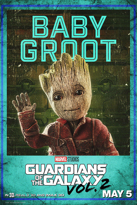 Poster Guardiões da Galáxia Vol. 2 - Guardians of the Galaxy - Baby Groot - Filmes