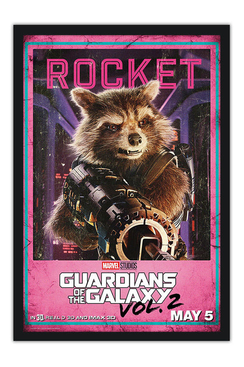 Poster Guardiões da Galáxia Vol. 2 - Guardians of the Galaxy - Rocket - Filmes