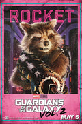 Poster Guardiões da Galáxia Vol. 2 - Guardians of the Galaxy - Rocket - Filmes