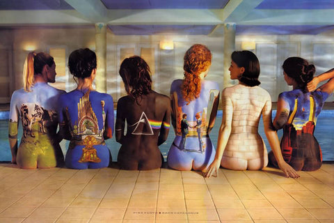 Poster  Pink Floyd - Discografia em Bodypaint - Bandas de Rock