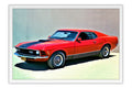 Poster Ford Mustang - 1970 - Carros Antigos