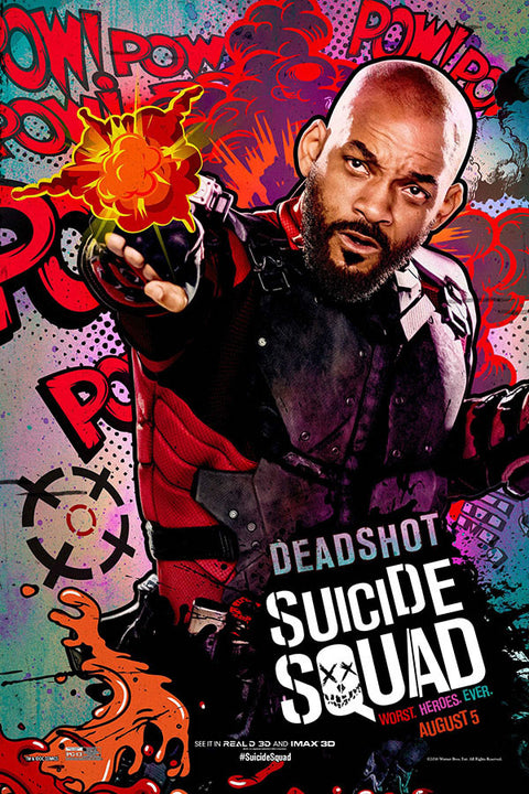 Poster Esquadrão Suicida - Suicide Squad 2016 - Deadshot - Pistoleiro - Filmes