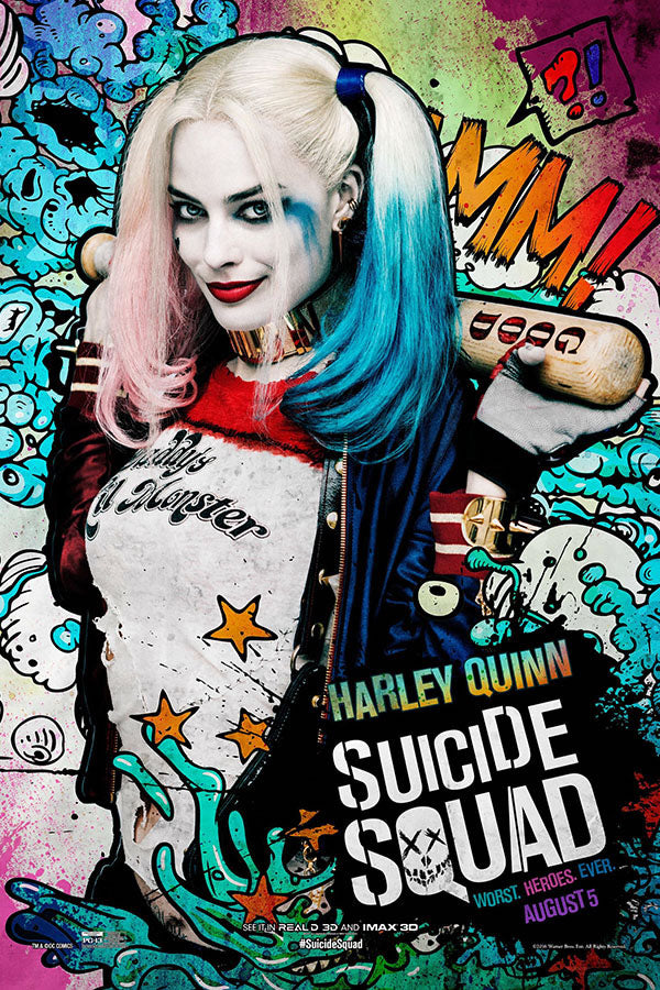 Poster Esquadrão Suicida - Suicide Squad 2016 - Harley Quinn - Arlequina - Filmes