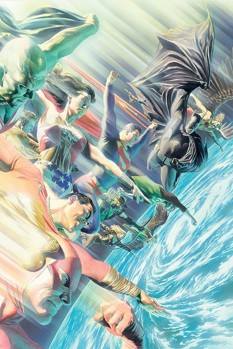 Poster Heróis DC - Alex Ross - Comics - Quadrinhos - Hq