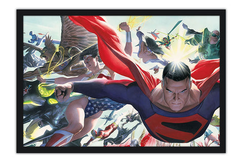 Poster Heróis Dc - Alex Ross - Comics - Quadrinhos - Hq