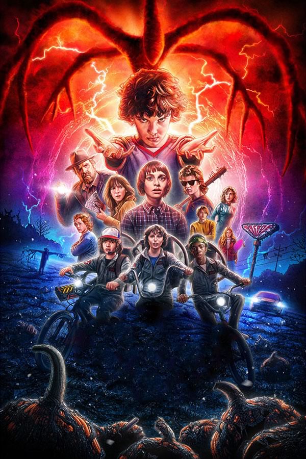 Poster Stranger Things - Sem Texto - 3ª Temporada - Séries