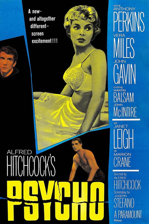 Poster  Psicose - Psycho - Hitchcock - Retrô - Vintage - Filmes