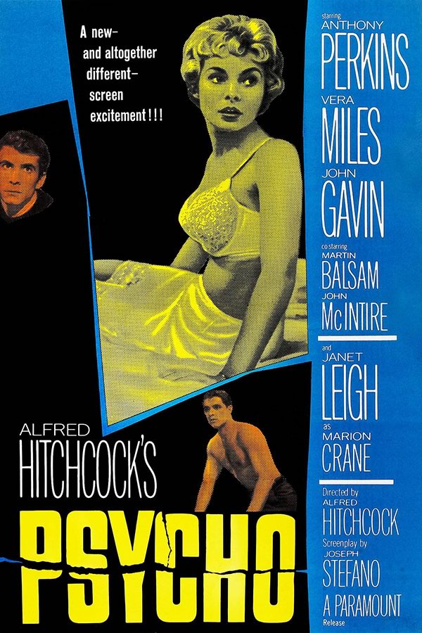 Poster  Psicose - Psycho - Hitchcock - Retrô - Vintage - Filmes