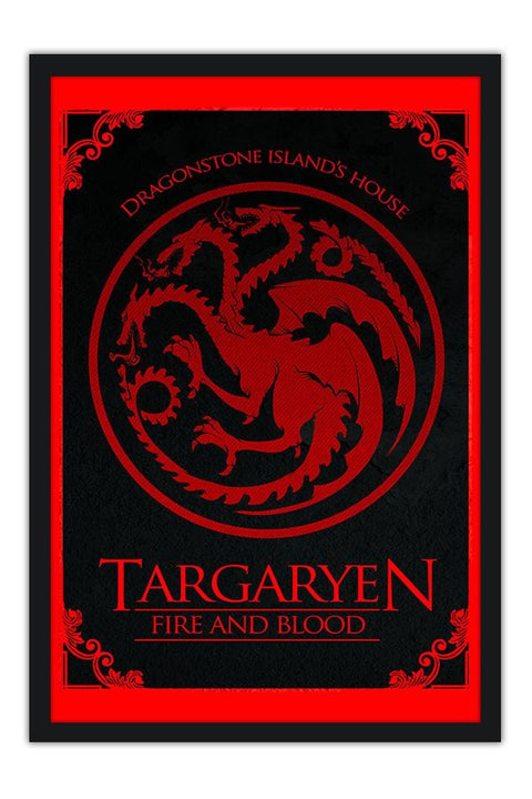 Poster Game Of Thrones - GOT - Casa Targaryen - Séries