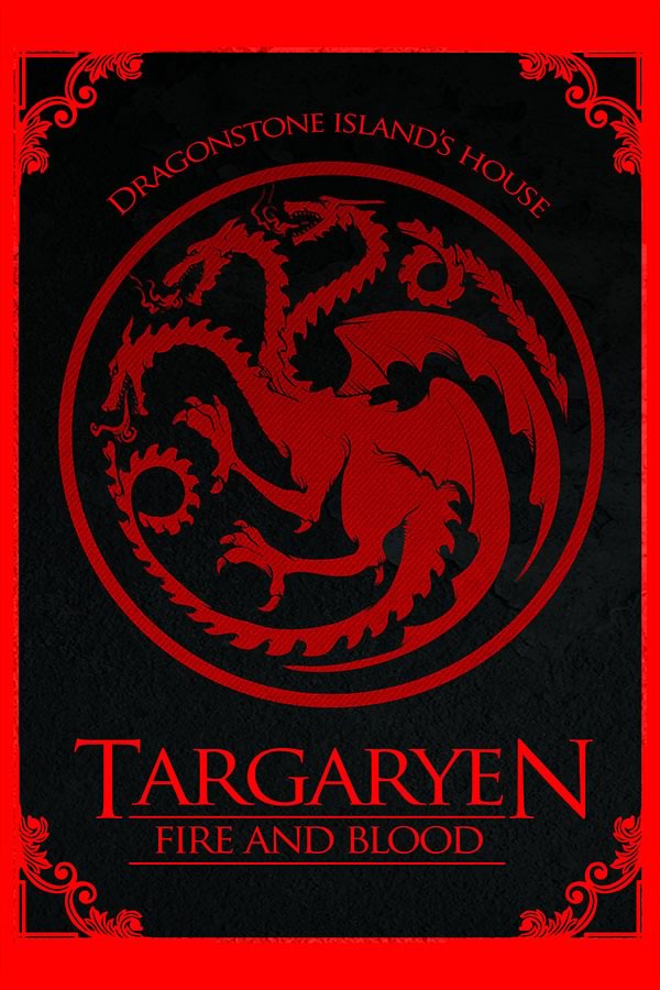 Poster Game Of Thrones - GOT - Casa Targaryen - Séries