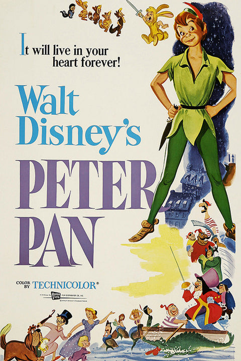 Poster Peter Pan - Vintage - Retrô - Filmes - Infantil