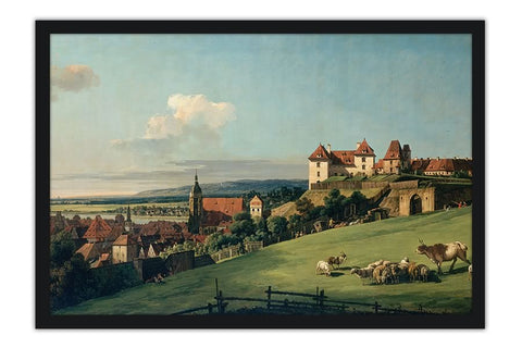 Poster Bellotto Bernardo - View Of Pirna From The Sonnenstein Castle - Obras de Arte
