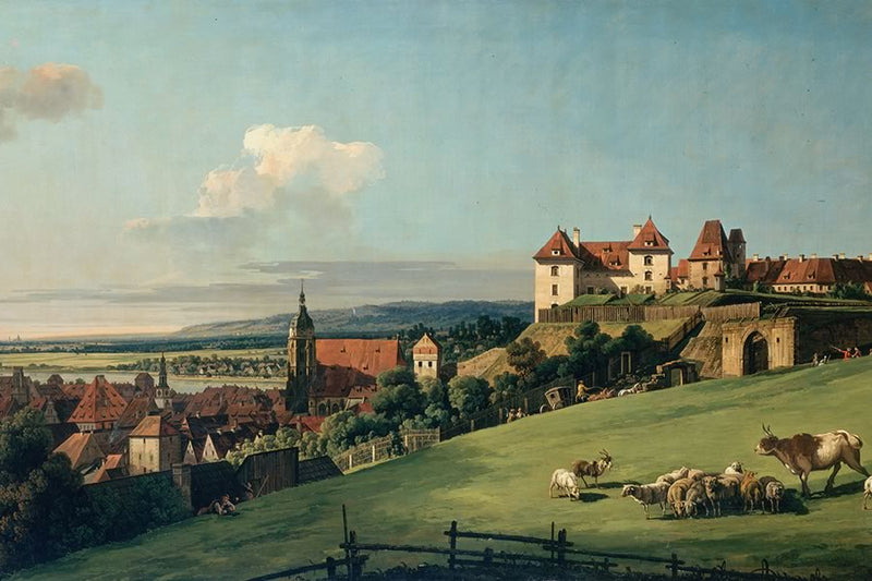 Poster Bellotto Bernardo - View Of Pirna From The Sonnenstein Castle - Obras de Arte