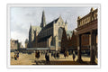 Poster Berckheyde Gerrit Adriaensz - The Market Place And The Grote Kerk At Haarlem - Obras de Arte