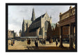 Poster Berckheyde Gerrit Adriaensz - The Market Place And The Grote Kerk At Haarlem - Obras de Arte