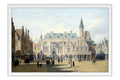 Poster Berckheyde Gerrit Adriaensz - The Market Place And Town Hall Haarlem - Obras de Arte