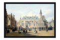Poster Berckheyde Gerrit Adriaensz - The Market Place And Town Hall Haarlem - Obras de Arte