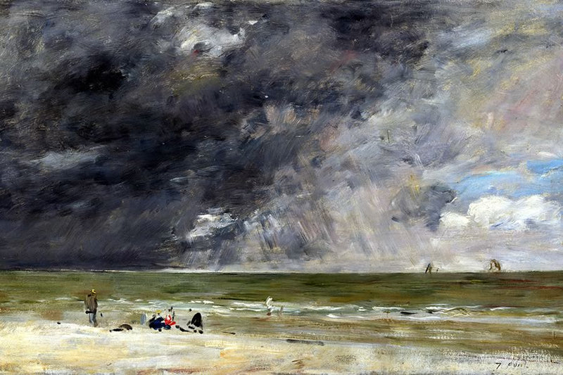 Poster Boudin Eugene - Beach At Trouville - Obras de Arte