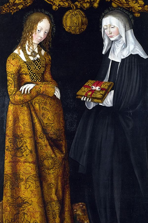 Poster Cranach Lucas The Elder - Saints Christina And Ottilia - Obras de Arte