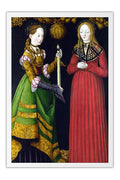 Poster Cranach Lucas The Elder - Saints Genevieve And Apollonia - Obras de Arte