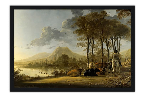 Poster Cuyp Aelbert - River Landscape - Obras de Arte