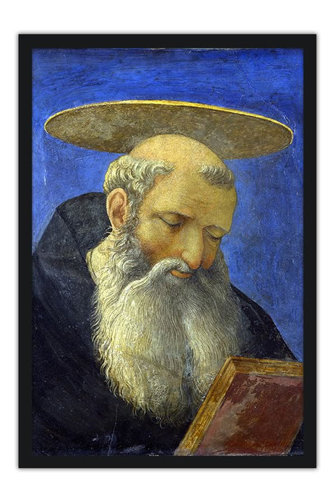 Poster domenico Veneziano - Head Of A Tonsured Bearded Saint - Obras de Arte