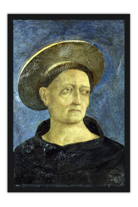 Poster domenico Veneziano - Head Of A Tonsured Beardless Saint - Obras de Arte