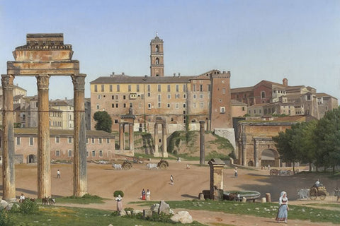 Poster Eckersberg Christoffer Wilhelm - View Of The Forum In Rome - Obras de Arte