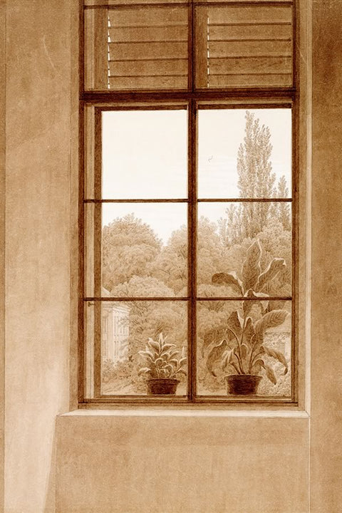 Poster Friedrich Caspar david - Window Looking Over The Park - Obras de Arte