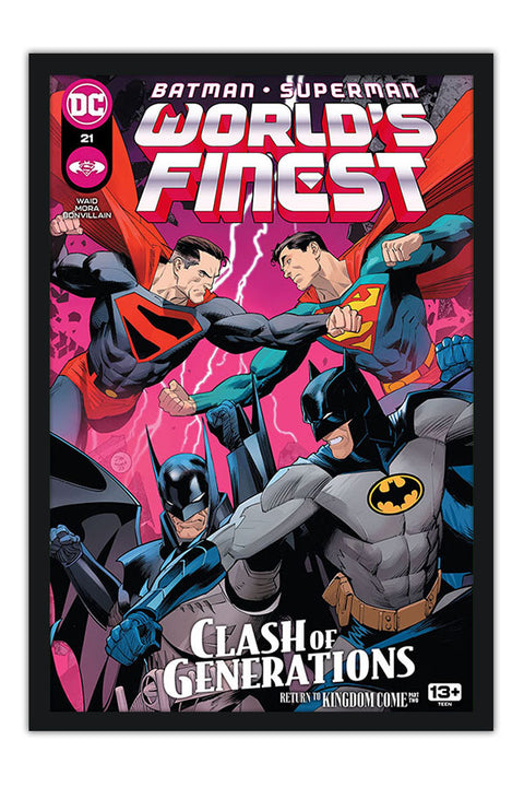 Poster Batman e Superman - Clash Of Generations - Capas De Quadrinhos - HQ - DC Comics