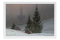 Poster Friedrich Caspar david - Winter Landscape With Church - Obras de Arte