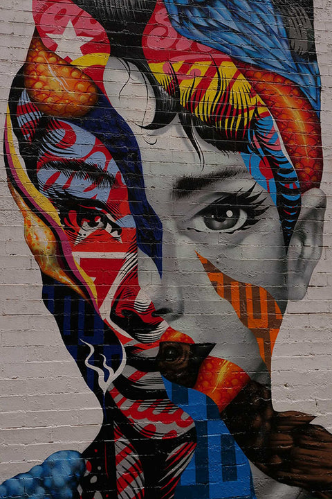 Poster Audrey Hepburn - Atriz - Figuras Históricas - Street Art