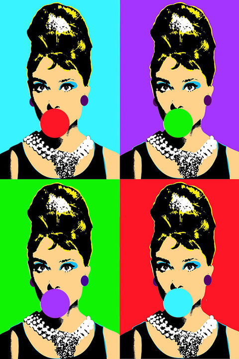 Poster Audrey Hepburn - Atriz - Figuras Históricas - Pop Art