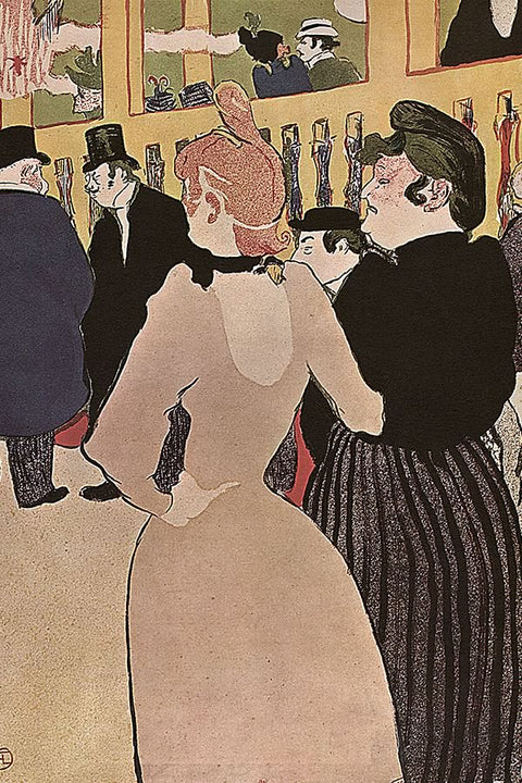 Poster Henri de Toulouse At The Moulin Rouge La Goulue With Her Sister - 1892 - Private Collection - Obras de Arte