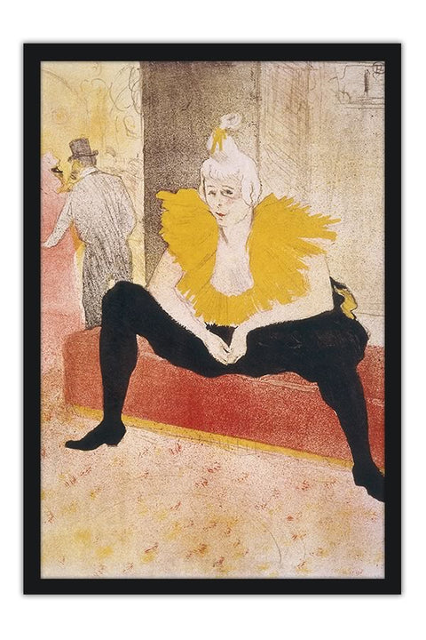 Poster Henri de Toulouse Elles. Cha U Kao Chinese Clown Seated - 1896 - Pc - Obras de Arte