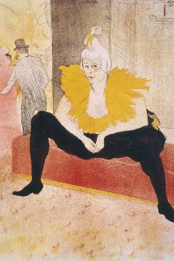 Poster Henri de Toulouse Elles. Cha U Kao Chinese Clown Seated - 1896 - Pc - Obras de Arte