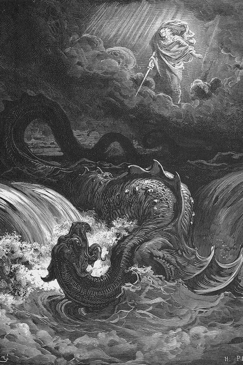 Poster Gustave Doré - The Destruction of Leviathan - Obras de Arte