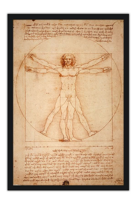 Poster  Homem Vitruviano Leonardo da Vinci - Obras de Arte