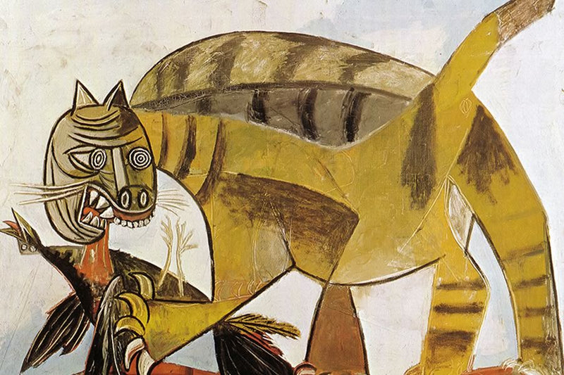 Poster Pablo Picasso - Cat devouring A Bird 1939  - Obras de Arte