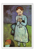 Poster Pablo Picasso - Child Holding A dove 1901  - Obras de Arte