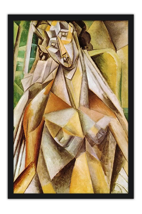 Poster Pablo Picasso - Nude In An Armchair Seated Woman - 1909  - Obras de Arte