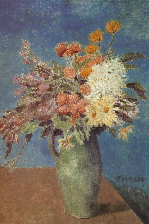Poster Pablo Picasso - Vase Of Flowers 1901  - Obras de Arte
