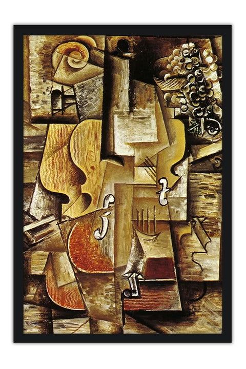 Poster Pablo Picasso - Violin And Grapes 1912  - Obras de Arte