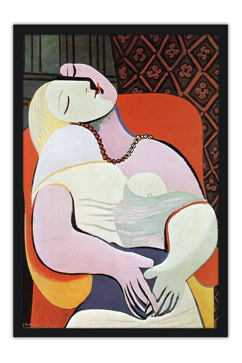 Poster Pablo Picasso - Woman Asleep In An Armchair The dream - 1932  - Obras de Arte